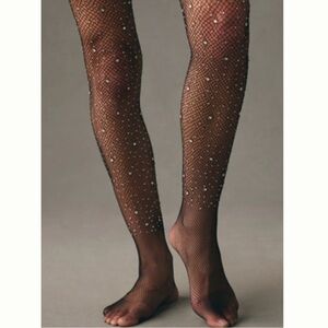 NWT Anthropologie Gem Fishnet Tights